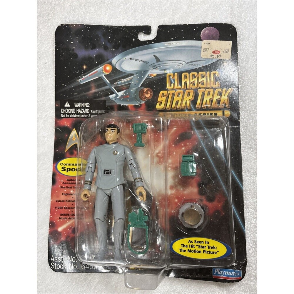 Classic Star Trek Movie Series Commander SPOKE Playmates VTG Action Figure NIP